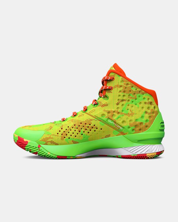 Unisex Curry 1 'Sour Then Sweet' Basketball Shoes in Green image number 1